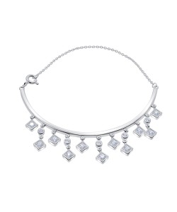 Beautiful Crystal Silver Bracelet BRS-1120